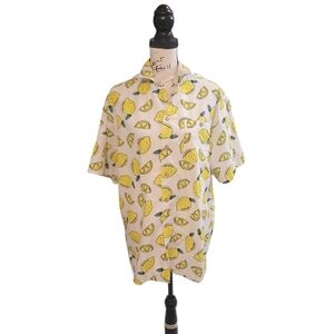 Uzzi Amphibious Gear Vintage Tropical Hawaiian‎ Mens Lime Shirt Size Large